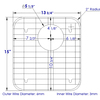 Alfi Brand Left Side Solid SS Kitchen Sink Grid GR512L